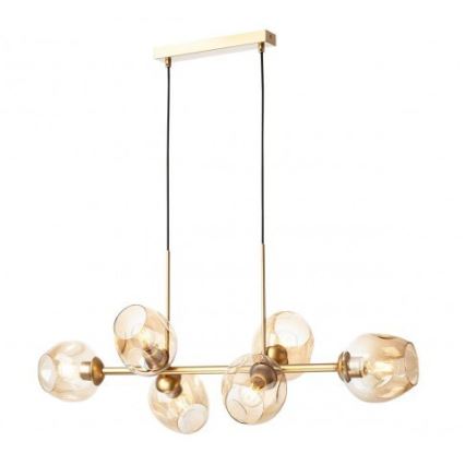 Redo A01-2621 - Abajur de schimb pentru lampă/candelabru PIERCE, Ø 15 cm, auriu/fumuriu