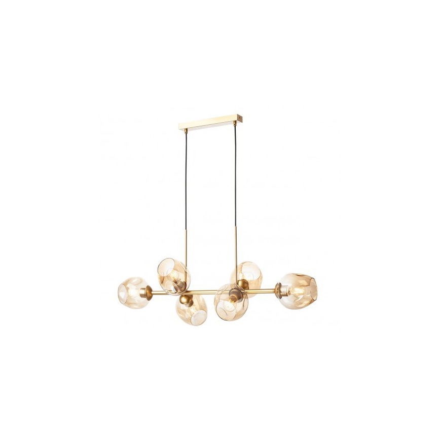 Redo A01-2621 - Abajur de schimb pentru lampă/candelabru PIERCE, Ø 15 cm, auriu/fumuriu