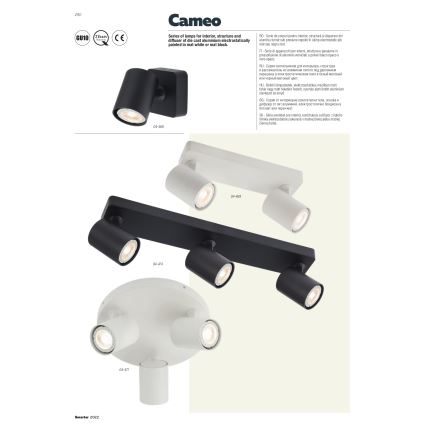 Redo CAMEO 04-471 - Spot 3 x GU10 (max. 35 W), 230 V, alb