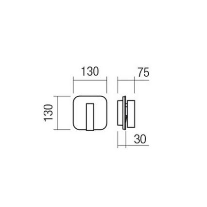 Redo 01-4473 - Aplică de perete QUDA LED/6W/230V + LED/3W CRI 90, finisaj bronz