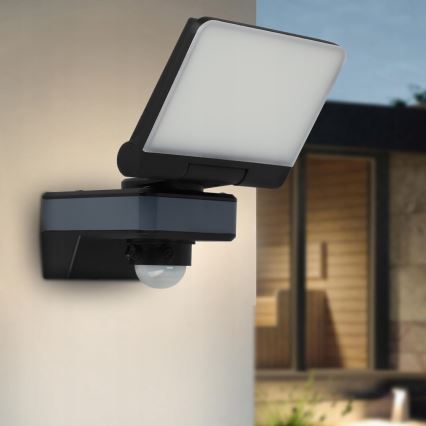 Reflector LED cu senzor de mișcare și de amurg LED/24W/230V 4200K IP54 negru