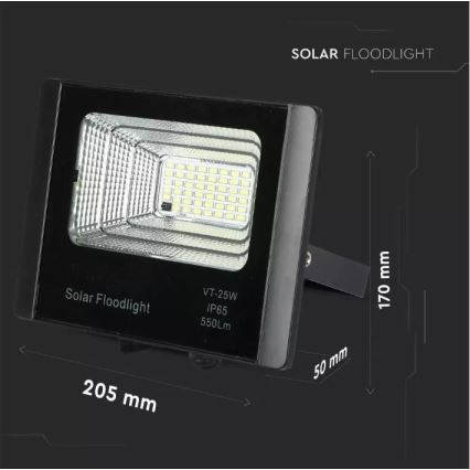 Proiector solar LED reglabil LED/12W/3,2V 6000K IP65 5000 mAh + telecomandă