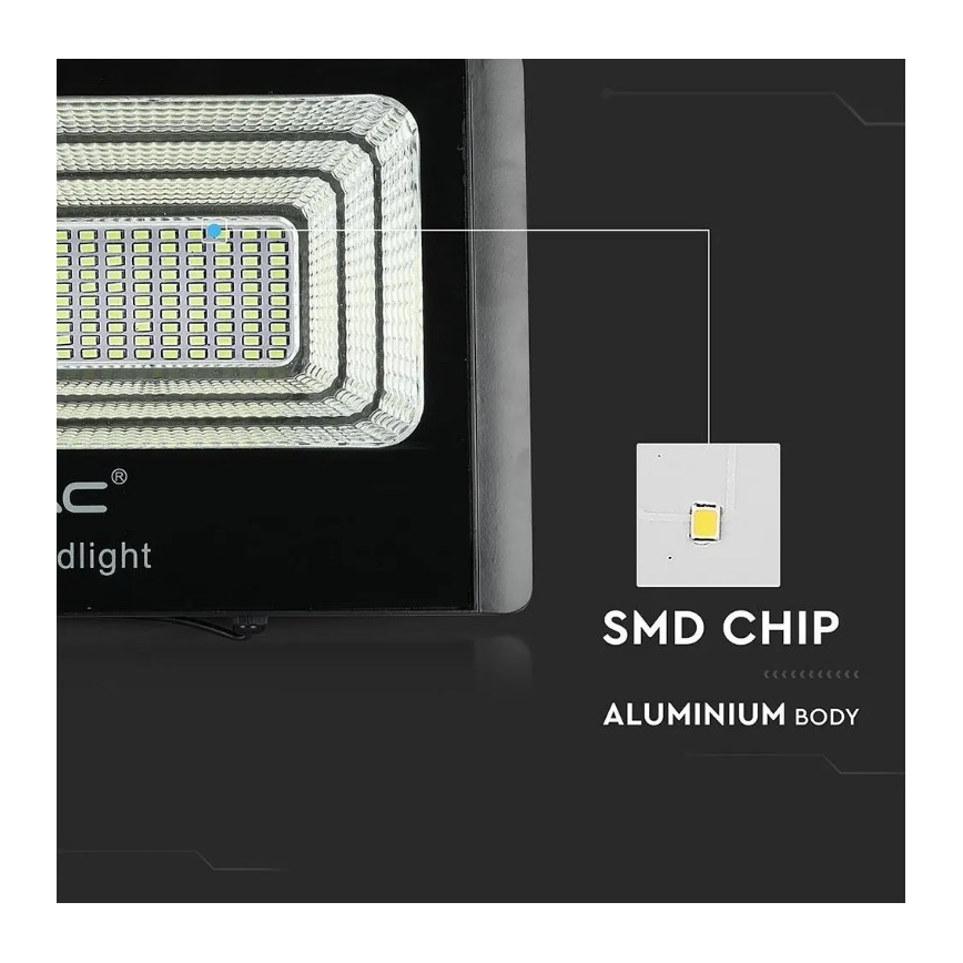 Proiector solar LED reglabil LED/20W/6,4V 4000K IP65 10000 mAh + telecomandă