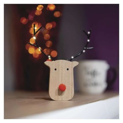 Ren decorativ LED de Crăciun, 8xLED/2xAAA