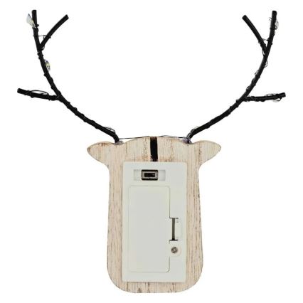Ren decorativ LED de Crăciun, 8xLED/2xAAA