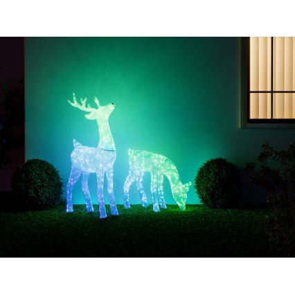Ren LED RGBW dimabil de Crăciun de exterior Twinkly REINGEERS 160xLED IP44 Wi-Fi