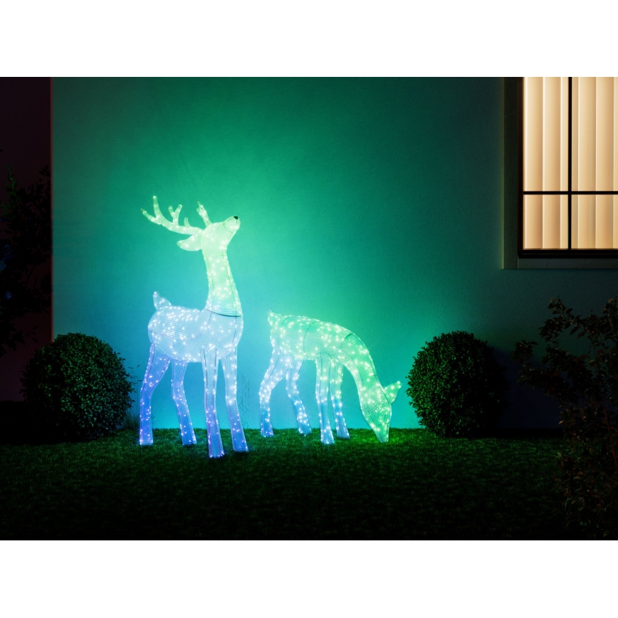 Ren LED RGBW dimabil de Crăciun de exterior Twinkly REINGEERS 160xLED IP44 Wi-Fi