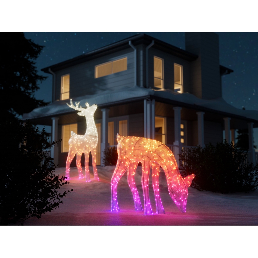 Ren LED RGBW dimabil de Crăciun de exterior Twinkly REINGEERS 160xLED IP44 Wi-Fi