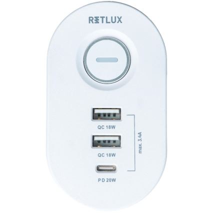 Prelungitor cu prindere pe birou, 3 prize, Tip E, 2x USB-A, 1x USB-C, 1,5 m, alb