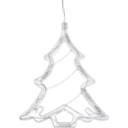 Decorațiune de Crăciun LED/3xAAA, alb cald, brăduț