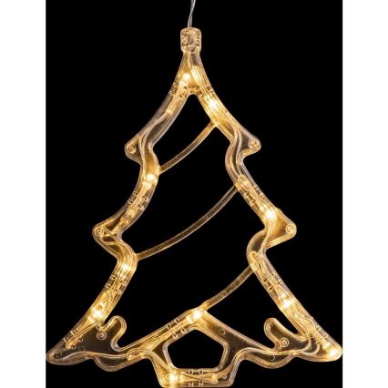 Decorațiune de Crăciun LED/3xAAA, alb cald, brăduț
