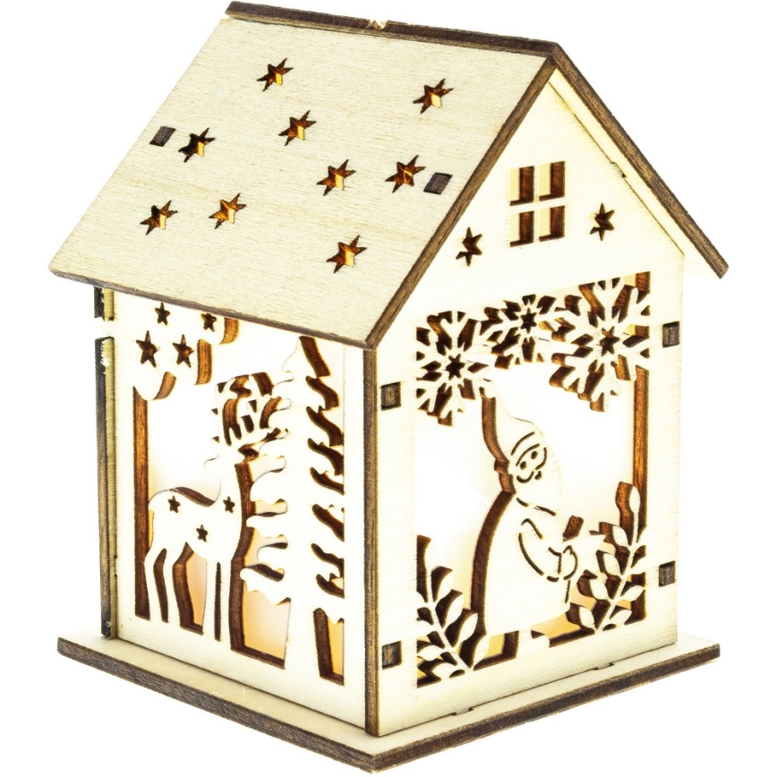 Decorațiune LED de Crăciun, alb cald, 2x LR44