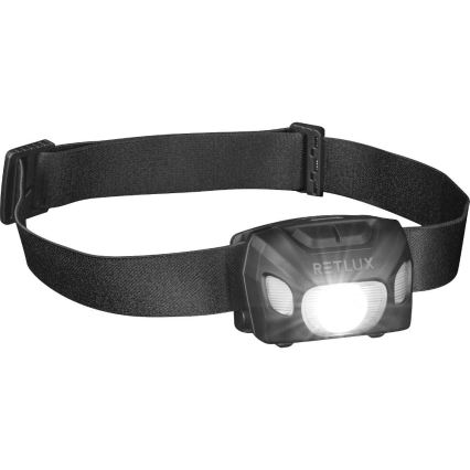 Lanternă frontală reîncărcabilă LED/3W/1200 mAh IP44 neagră