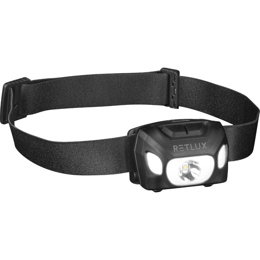 Lanternă frontală reîncărcabilă LED/3W/1200 mAh IP44 neagră