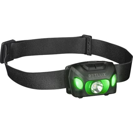 Lanternă frontală reîncărcabilă LED/3W/1200 mAh IP44 neagră