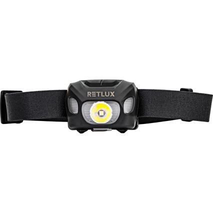 Lanternă frontală reîncărcabilă LED/3W/1200 mAh IP44 neagră