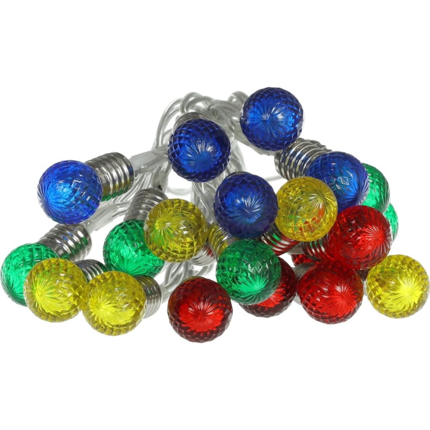 Ghirlandă LED cu 20 de becuri LED, alimentare 2xAA, alb cald, 1,8 m