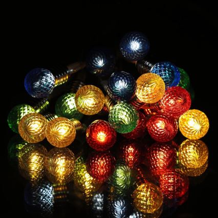 Ghirlandă LED cu 20 de becuri LED, alimentare 2xAA, alb cald, 1,8 m