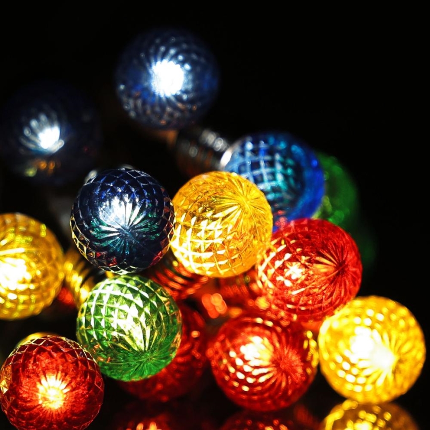 Ghirlandă LED cu 20 de becuri LED, alimentare 2xAA, alb cald, 1,8 m