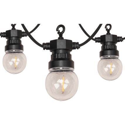 Ghirlandă decorativă LED de exterior GIRLANDA G45, 10 x E27, 230 V, 8 m, IP44, alb cald