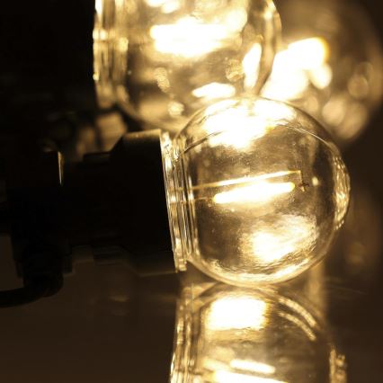 Ghirlandă decorativă LED de exterior GIRLANDA G45, 10 x E27, 230 V, 8 m, IP44, alb cald