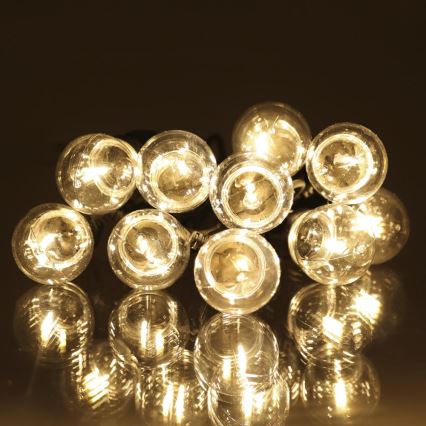 Ghirlandă decorativă LED de exterior GIRLANDA G45, 10 x E27, 230 V, 8 m, IP44, alb cald