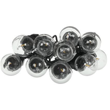 Ghirlandă decorativă LED de exterior GIRLANDA G45, 10 x E27, 230 V, 8 m, IP44, alb cald