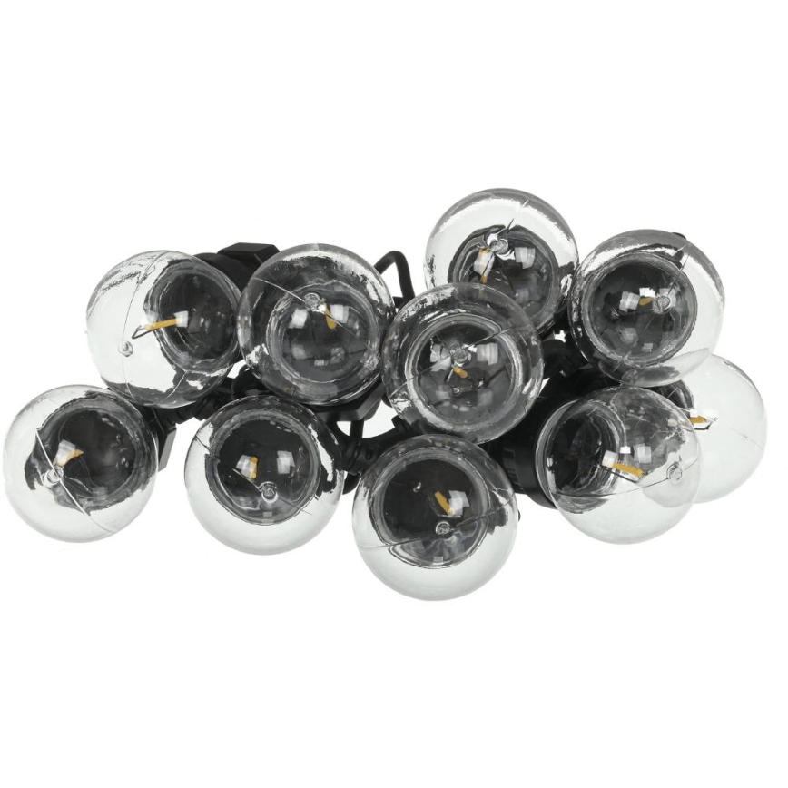 Ghirlandă decorativă LED de exterior GIRLANDA G45, 10 x E27, 230 V, 8 m, IP44, alb cald