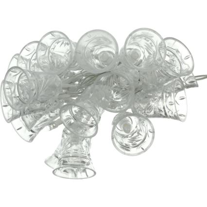Ghirlandă LED 20xLED/3xAA/alb cald 2,2m clopoței