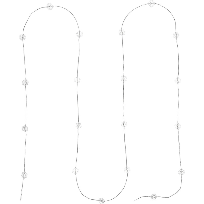 Ghirlandă LED 20xLED/2xAA 2,3m alb rece