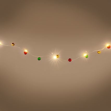 Ghirlandă LED 40x LED, 4,3 m, alimentare 3xAA, alb cald