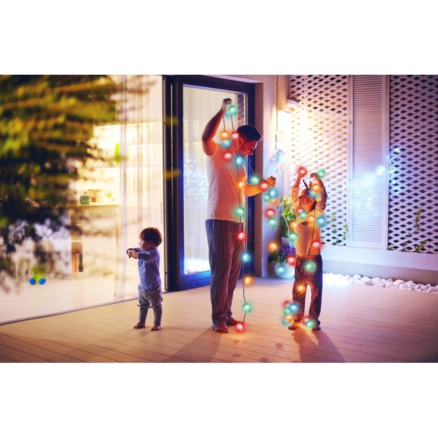 Ghirlandă LED pentru exterior, 80 LED, 25 m, IP44, multicolor