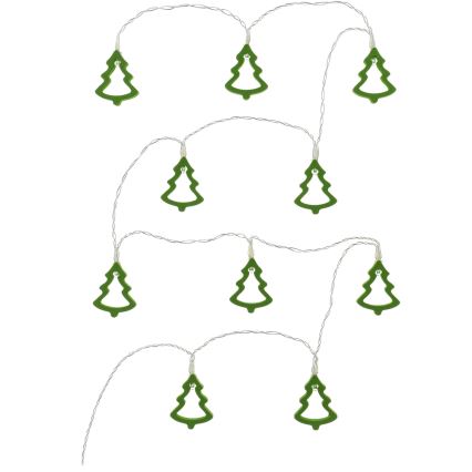 Ghirlandă LED decorativă, 10 LED, 2x AA, 1,6 m, alb cald