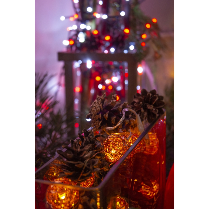 Ghirlandă LED decorativă 10xLED/2xAA alb cald