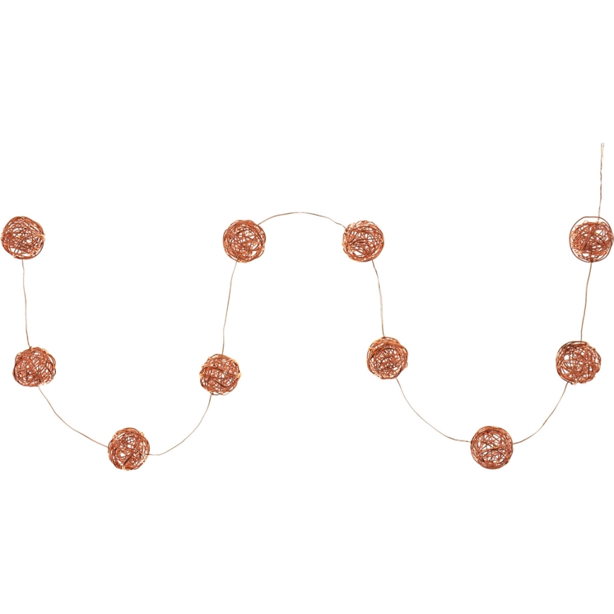 Ghirlandă LED decorativă 10xLED/2xAA alb cald