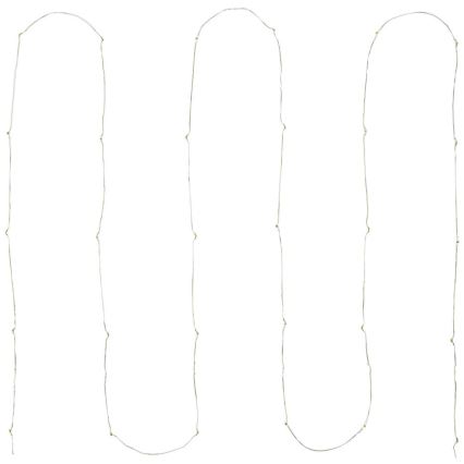 Ghirlandă LED multicolor, 30 LED-uri, 3,3 m, alimentare 2xAA