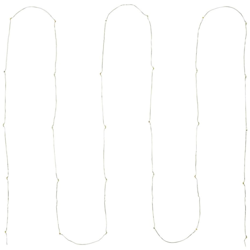 Ghirlandă LED multicolor, 30 LED-uri, 3,3 m, alimentare 2xAA