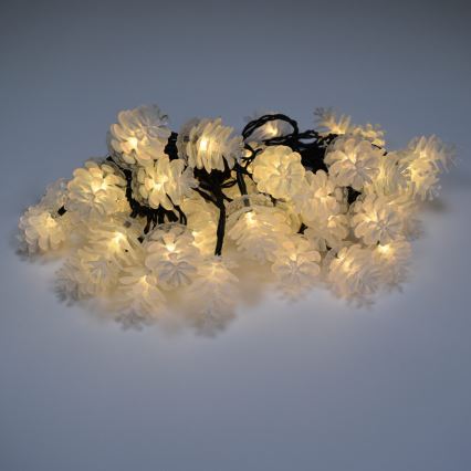 Ghirlandă LED pentru exterior, 15 m, 40 LED, IP44, alb cald