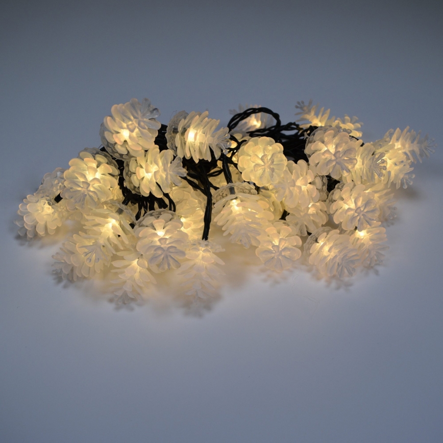 Ghirlandă LED pentru exterior, 15 m, 40 LED, IP44, alb cald
