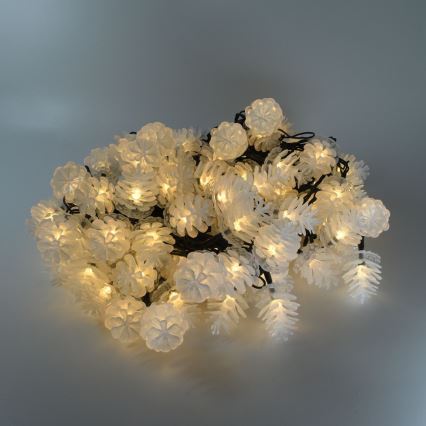 Ghirlandă luminoasă LED pentru exterior, 80 LED / 25 m, IP44, alb cald