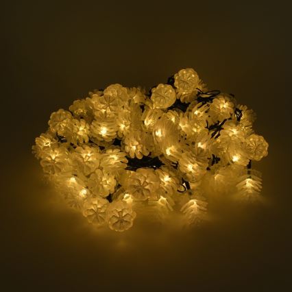 Ghirlandă luminoasă LED pentru exterior, 80 LED / 25 m, IP44, alb cald