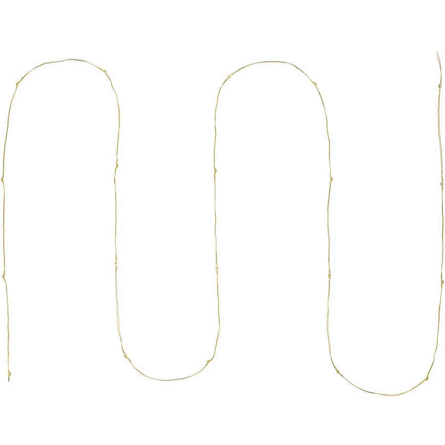 Ghirlandă luminoasă LED 2,3 m, 20 LED, alimentare 2xAA, alb cald