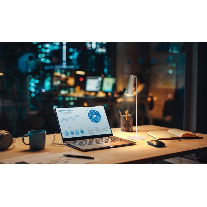 Lampă LED reîncărcabilă, reglabilă 3-în-1, LED/3W/5V, 1200 mAh, alb