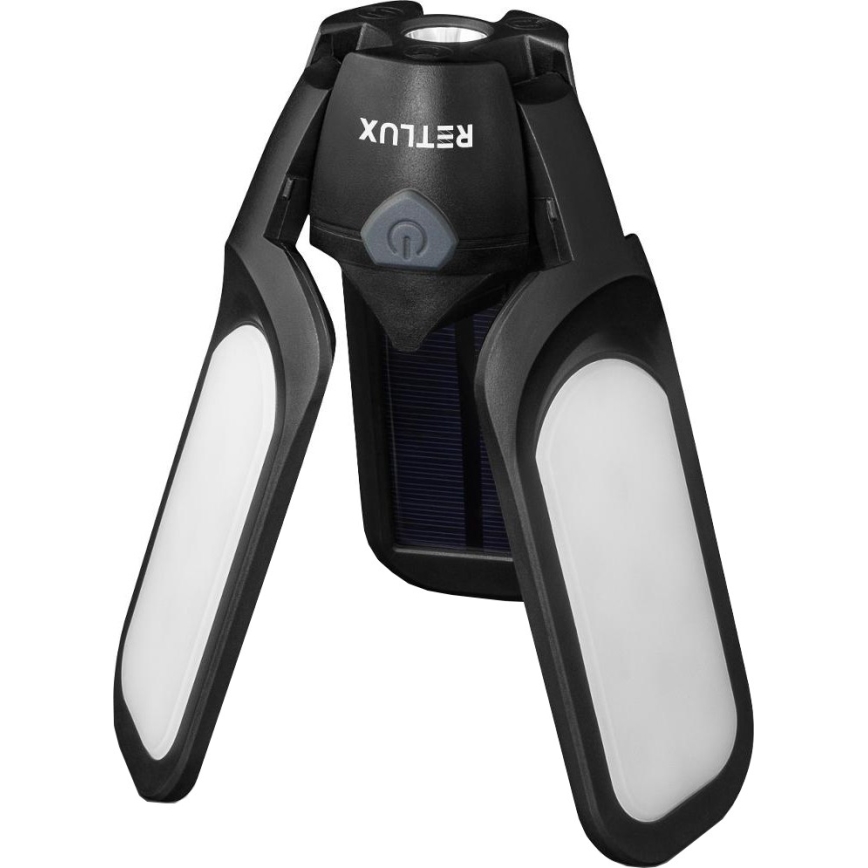 Lanternă LED reîncărcabilă pentru camping cu panou solar, 3 W, 1600 mAh, IPX4