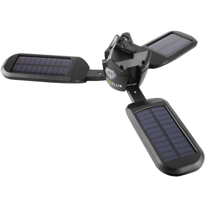 Lanternă LED reîncărcabilă pentru camping cu panou solar, 3 W, 1600 mAh, IPX4