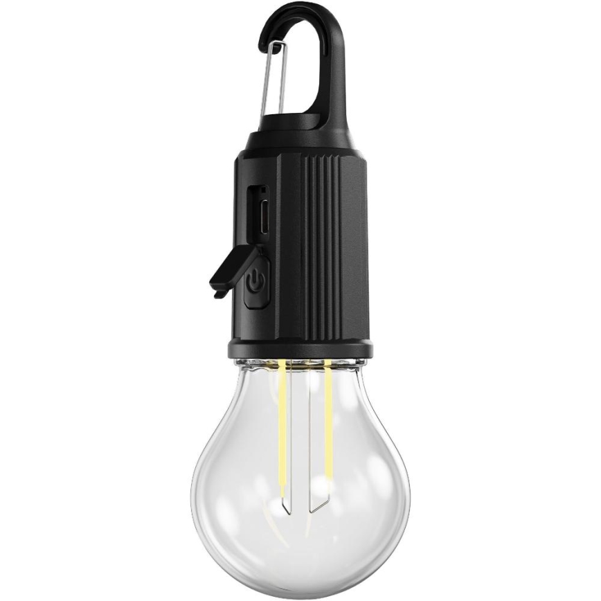Retlux - Lanternă LED reîncărcabilă, reglabilă, 0,3W/USB, 400 mAh, IP44, neagră