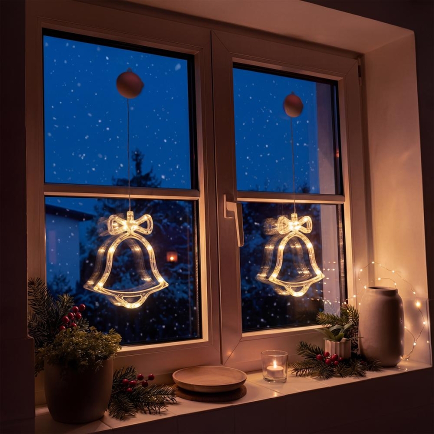 Decorațiune de Crăciun LED/3xAAA/alb cald clopoțel