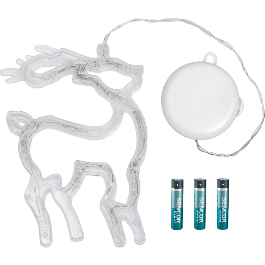 LED Decorațiune de Crăciun LED/3xAAA/alb cald ren