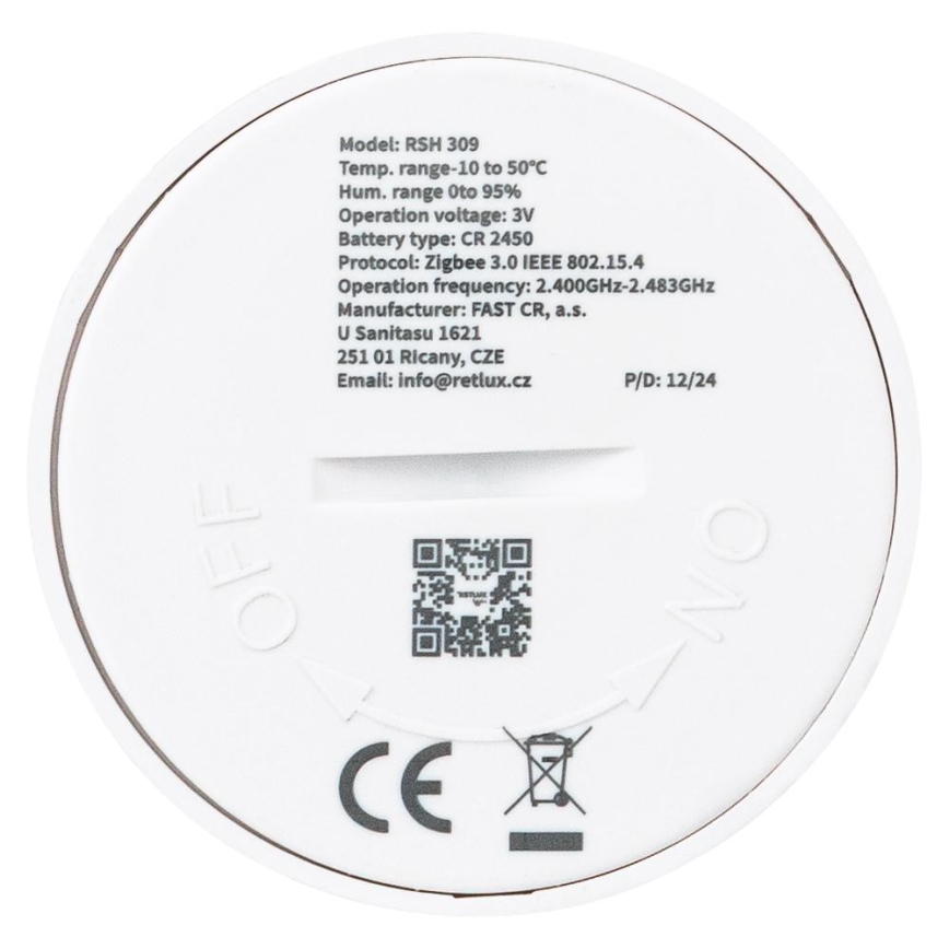 Senzor inteligent de temperatură și umiditate 1xCR2450