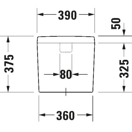 Rezervor WC Duravit D-CODE 927000004, 6/3 l, ceramică, alb